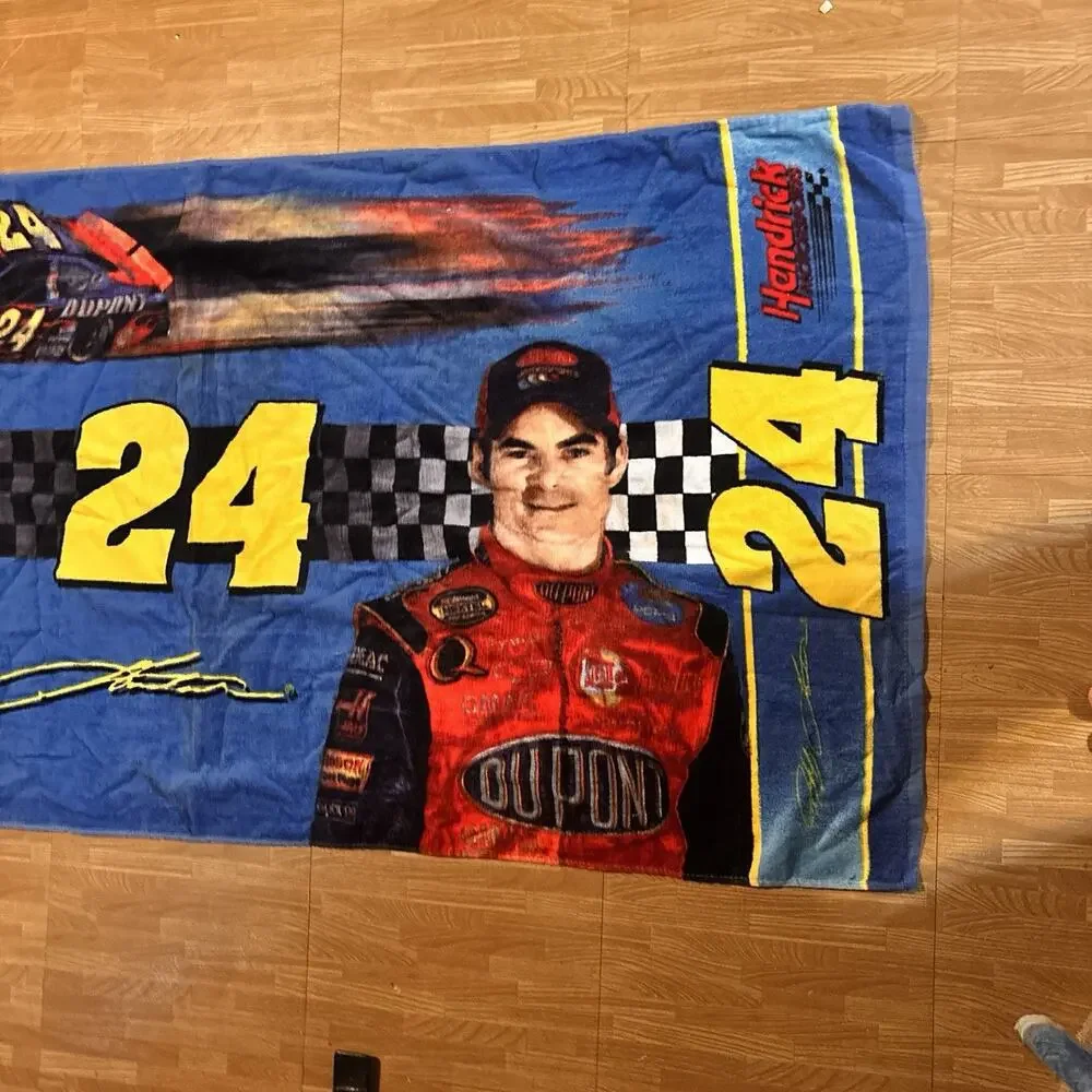 Vintage Jeff Gordon #24 Dupont Nascar Hendrick Racing Beach Towel 29”x58”